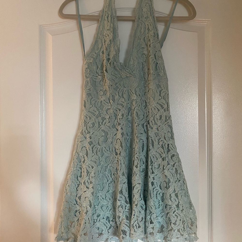 Kimchi Blue Lace Dress in Light Blue